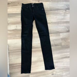 BLACK CITIZEN OF HUMANITY MID RISE SKINNY JEANS GENTLY WORN NO FADING
